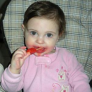 Ava and iced lolly